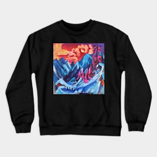 Winter Landscape in Moonlight Crewneck Sweatshirt